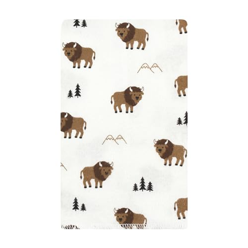 Image of Hudson Baby Unisex Baby Cotton Poly Flannel Burp Cloths, Wild Buffalo 10 Pack, One Size