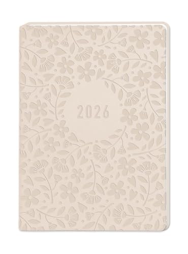 Terminplaner Lederlook 2026 Beige: Terminplaner Lederlook A6