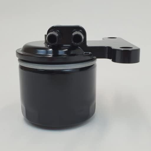 Miniatura 4 de Kit de reubicación universal de filtro de aceite remoto negro satinado con montaje y filtro personalizados para motores Harley Big Twin Panhead,