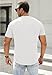 JMIERR Men's Muscle Slim Fit Button Henley Shirts Summer Crewneck Short Sleeve Longline Fitted T Shirt Gym Workout Athletic Tees Shirt for Men, S, White
