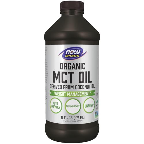 NOW Sports, Organic MCT Oil 14 g, Plastic Bottle,16 fl. oz