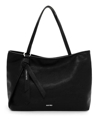 Sac shopper SFY Macy Suri Frey noir, grand sac à épaule souple et ultra léger