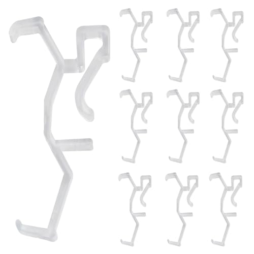 Unlorspy 10Pcs Clear Valance Clips 2.5inch Replaceable Blind Clips Plastic Blind Clamps for Window Blind Valance, Horizontal Faux and Wood Blinds Parts
