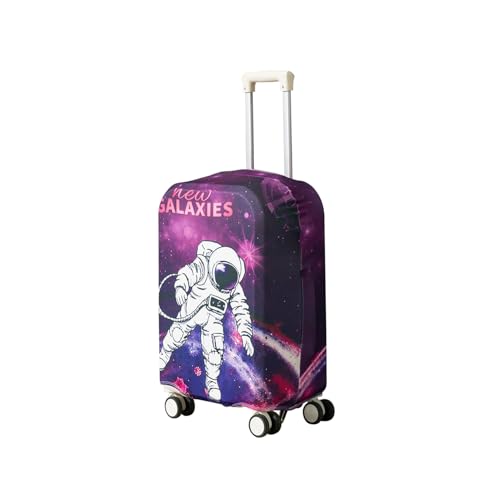 Image of HOKIPO Suitcase Covers for Trolley Suitcase, 220gsm Durable and Washable, Small (18-19inch) - Galaxy Explorer (AR-6343-D11)