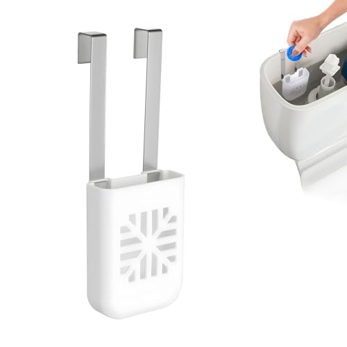 Toilet Tank Tablet Holder Versatile Toilet Bowl Hanging Cleaner and Deodorizer Hanger Prevents Flapper Jams & Residue Extends Life of Drop-in Cleaner Tablets -1PCS