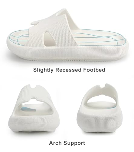 Image of Haifago Cloud Slides for Women and Men Cushion Recovery Pillow Sandals, Memory Foam House Shower Slippers for Woman Comfort Platform Non-Slip