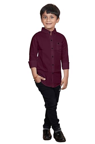 Image of Sky Pearl Boys Spread Collar Casual Full Sleeve Shirt