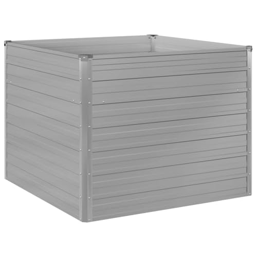 vidaXL Hochbeet Verzinkter Stahl 100x100x77cm Gartenbeet Gemüsebeet Pflanzbeet