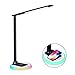 Produktbild QKa Tischlampe mit Qi Wireless Charging LED Bunte Beleuchtung, 3 Beleuchtungsarten Eye-Care mit USB-Ladeanschluss und Touch Dimmable Nachttischlampe