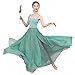 ROYAL SMEELA Women Lyrical Dance Costume Modern Contemporary Dance Dress Spaghetti Strap Flowy Dress Boho Maxi Dresses Green