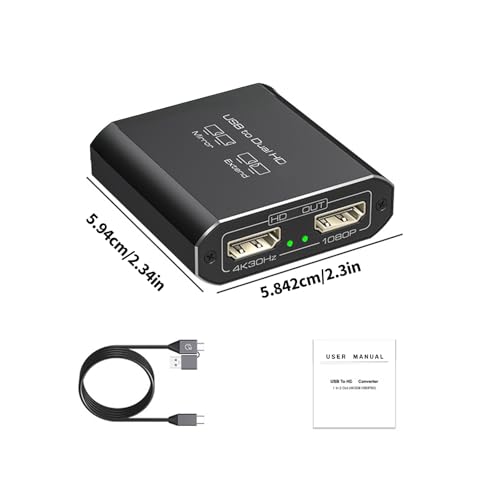 Répartiteur USB vers HDTV pour connecter deux écrans simultanément - 5