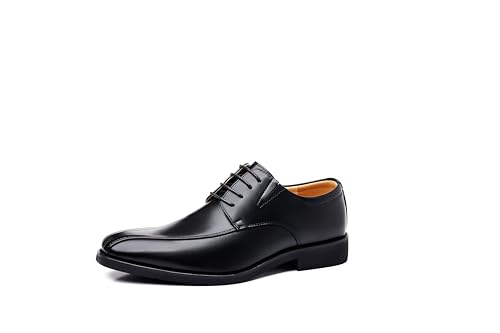 Men's Classic Derby Oxford Dress Shoes, Leather Lace-up (Black, Adult, Men, 9.5, Digital, US Shoe System, M (Medium))3
