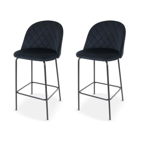 Recopilación de Sillas Bar para comprar hoy. 46 2 Sillas Altas Tapizadas Geneva para Barra de Cocina - Sillas para Bar - Asiento Suave de Tela y Patas de Metal - Banco Desayunador Elegante para Uso Interior y Decoración del...