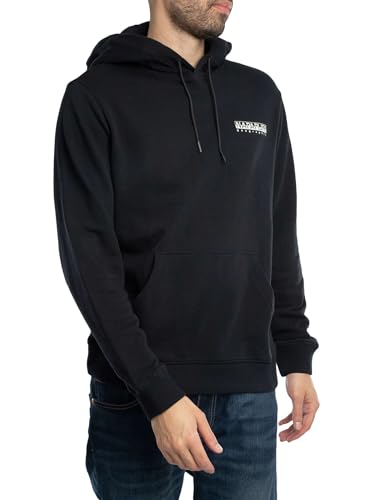 Napapijri Men's Sovana Back Graphic Pullover Hoodie, Black Beauty2