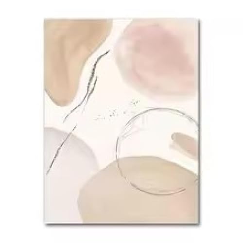 Affiche géométrique bohème beige triptyque idéal pour grands murs