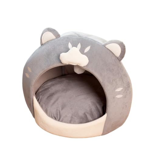 Lamanttクラウドキャットベッド、キャットヴィラ、卵型ベッド、ペット用品、半密閉型猫と犬用ペットベッド、ドーム型キャットベッド、キャットハウス、ペットベッド、犬用ベッド (グレー)