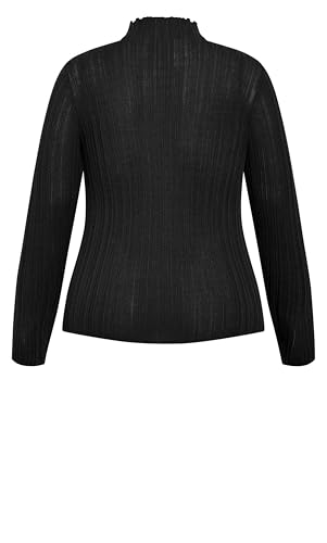 Image of City Chic Women's Plus Size Crinkle Knit Sweater