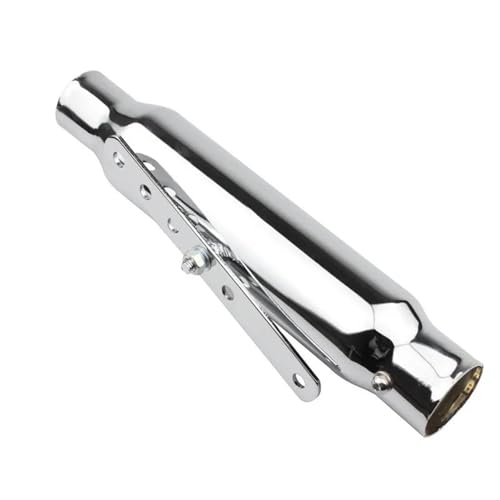 ZEEBQHKLW Tubo De Escape De Motocicleta Estilo Retro Silenciador Corto para Harley para Davidson Sistema De Escape De Contrapresión Modificado Piezas de Repuesto(Silver)