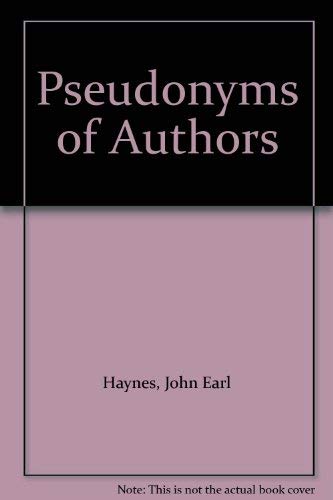 Pseudonyms of Authors 081033142X Book Cover