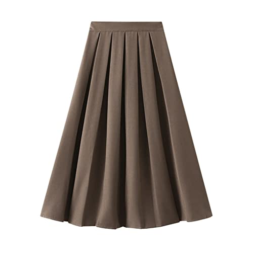 Jupe plissée taille haute élastique qui affine la silhouette femme