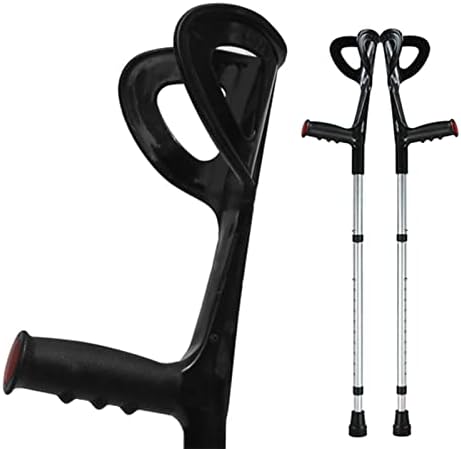 Folding Crutches for Travel, Crutches for Walking,Forearm Crutches for Adult, Aluminum Crutches Adjustable,Silver