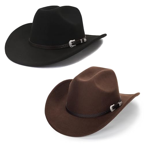 Korhleoh Western Cowboy Hat For Men Women cover