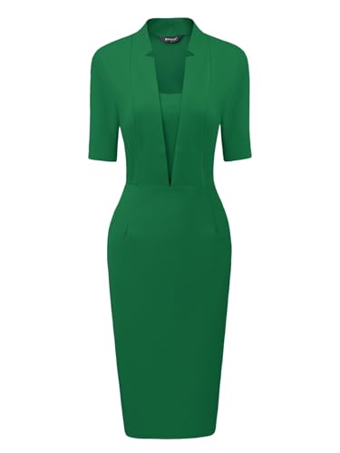 Image of Allegra K Work Dresses for Women's Short Sleeve Business Office Pencil Dress