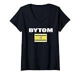 Photo Gallery bytom flag apparel national pride souvenir regalo maglietta con collo a v Photo Gallery bytom flag apparel national pride souvenir regalo maglietta con collo a v