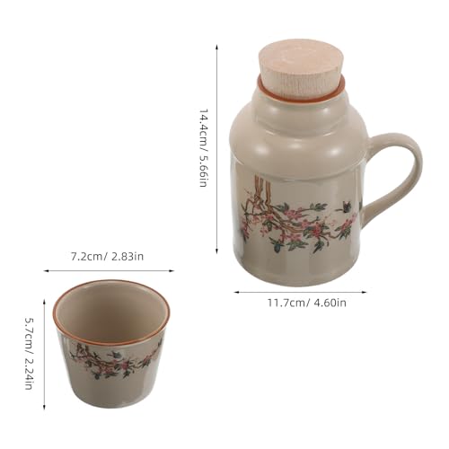 Taza de cerámica artesanal pintada a mano con diseño floral COLLBATH 3