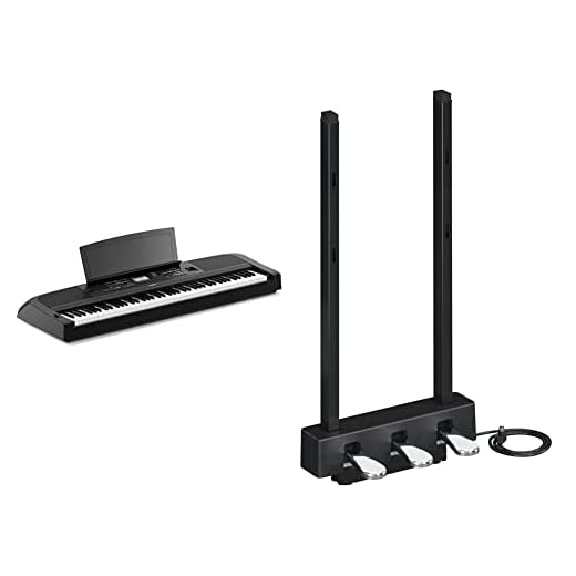 Yamaha DGX670B 88-Key Weighted Digital Piano (Black) and Yamaha LP1B 3-Pedal Unit for P225, P125, P121, P515, PS500 and DGX670 (Black)