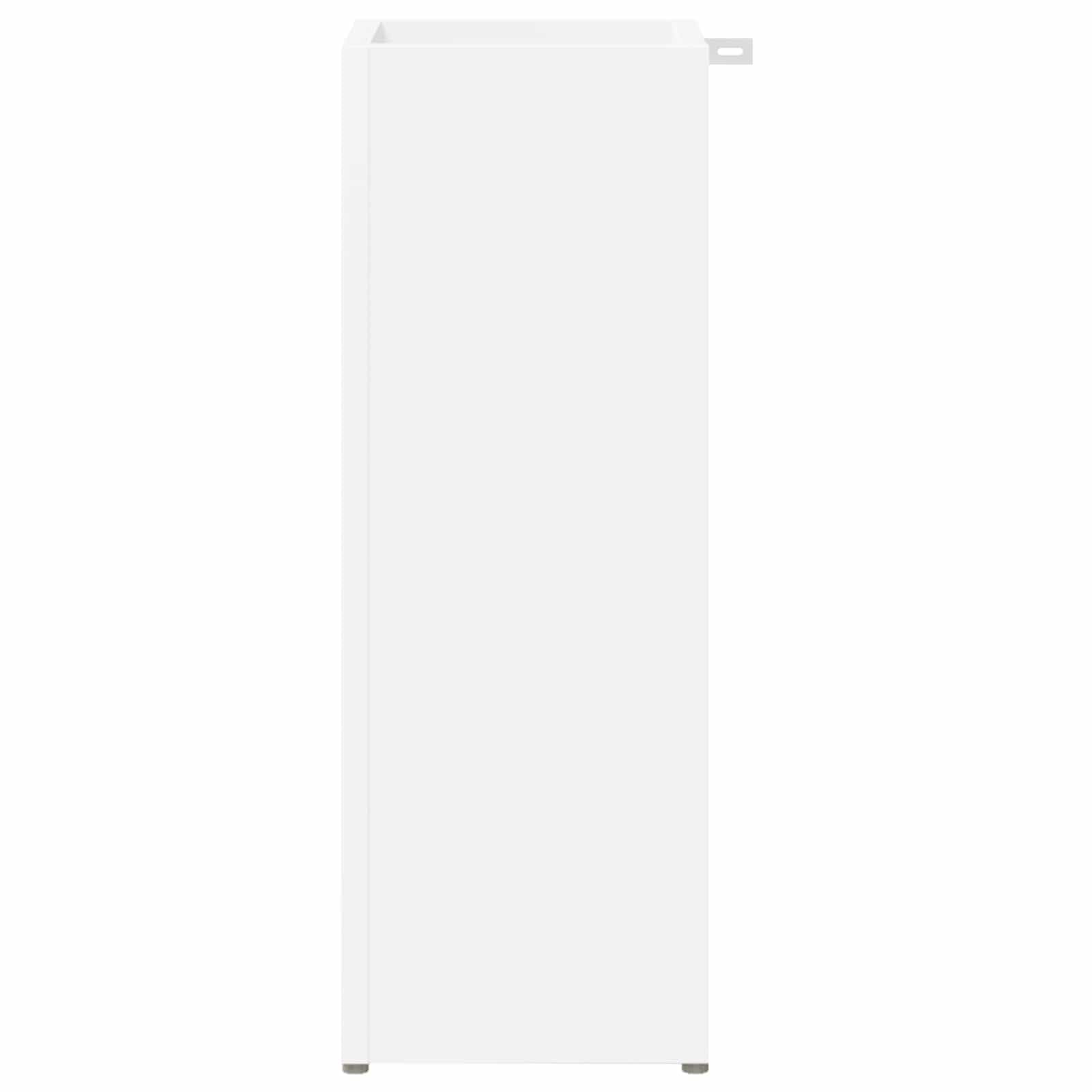 vidaXL Sonnenschirmhalter Weiß 20 x 20 x 55,5 cm Holzwerkstoff, Moderner rechteckiger Flurständer, robuster Regenschirmhalter, platzsparend, schicker Organizer für den Eingangsbereich