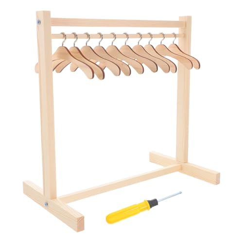 Perchero para ropa de muñecas portátil con perchas mini organizadoras 1