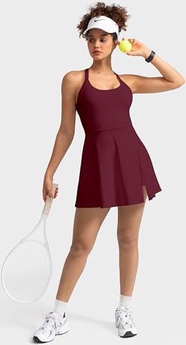 Womens Activewear Tennis Dress - Built in Shorts with Pockets and Bra Golf Athletic Workout Dresses3