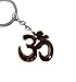 WOO MANTO Buddhistisches OM Symbol Schl&uuml;sselanh&auml;nger aus Harz mit Edelstahl Schl&uuml;sselring - Spirituelles Design