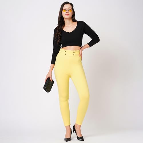 Image of Globus Women Treggings (3641977001 Lime Yellow 28)