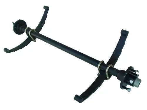 XXParts 2000 Complete Trailer Axle 70" Hub Face 5 Lug Hubs 20.25" Leaf Springs,Replacement for Dexter OEM