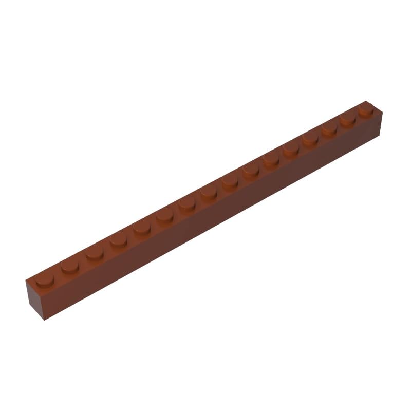 Gobricks 2465 Basic Bricks Brick 1x16 10 Pieces GDS-539 Compatible with Lego Building Blocks Color:Reddish Brown