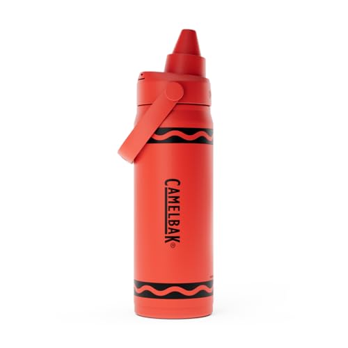 Image of CamelBak Crayola Chug Insulated Stainless Steel Water Bottle, Cold Retention Design with Spill Resistant Chug Lid for Everyday Hydration, 16oz, Cherry Red