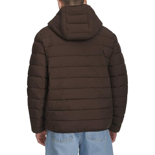 Image of Water Resistant Performance Stretch Hooded Puffer Jacket