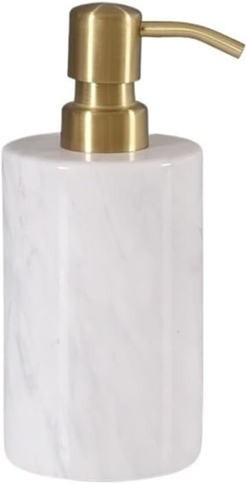 Refillable Liquid Marble Soap Bottle Bathroom Press Empty Lotion Dispenser Ornament(Black)