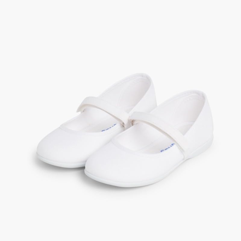 Girls Riptape Canvas Mary Janes White Big Kid 54