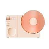 XCSCUK Kabelloser Bluetooth-Lautsprecher, Desktop-Retro-Uhr-Lautsprecher, drehbar, Geburtstagsgeschenk, geeignet für Picknicks und Partys (Rosa)