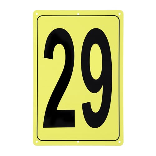 Número 29 de metal antióxido cartel de aparcamiento PATIKIL que no se borra con el sol amarillo