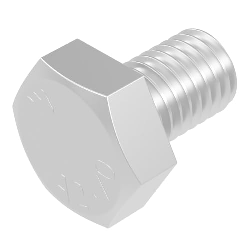 SECCARO Sechskantschraube M12 x 16 mm, Edelstahl V2A VA A2, DIN 933 / ISO 4017, Außensechskant, 20 Stück
