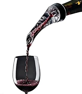 FosFun Wine Aerator Pourer - Decanter Pourer for Red,Rose and White Wines,Wine Gift - Decant Your Wine with Elegance and Simplicity