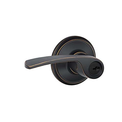 SCHLAGE F51A MER 716 Merano Lever Keyed Entry Lock, Aged Bronze - image 1