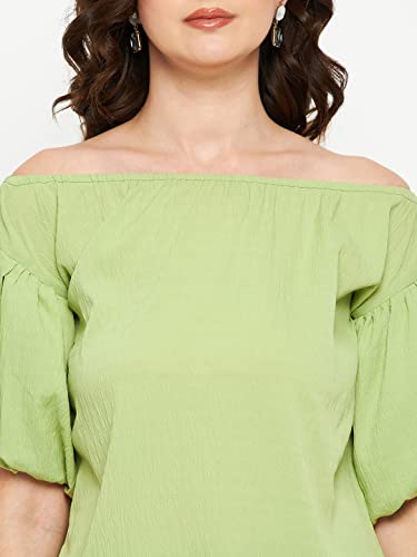 Image of Fashfun Women's Shirt (Floral Pink Crepe Top with Mandarin Collar & Full Sleeve)