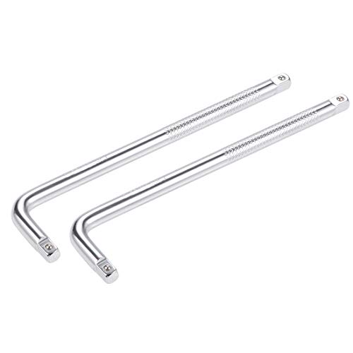 Uxcell 2 Pcs 1/4" Drive Socket Breaker L Shape Extension Bar Wrench, Cr-V #TOP16