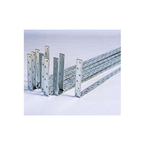 Heavy Duty Galvanised Restraint Strap Bend 1m Length (100mm Bend) - 10 Pack - Free Next Working Day UK Mainland Delivery Cover