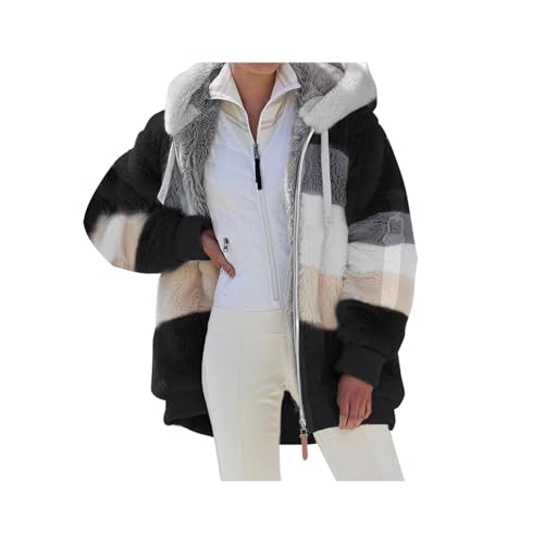 Manteaux polaire zippée femme fini le froid avec la veste peluche épaisse